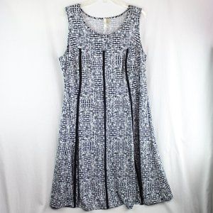 Ny Collection Women's Plus Size 1x Black and White